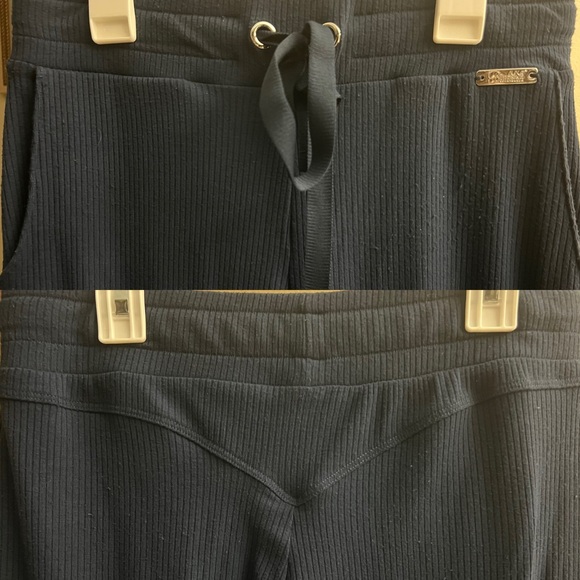 BOMBSHELL SPORTSWEAR Navy Ribbed Joggers w/ Drawstring- EUC! - Picture 10 of 16